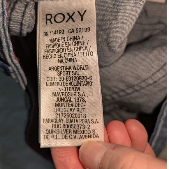 Roxy Denim Shorts Womens 30 Mid Waist Distressed Medium Wash Summer Basic‎ - Picture 7 of 7